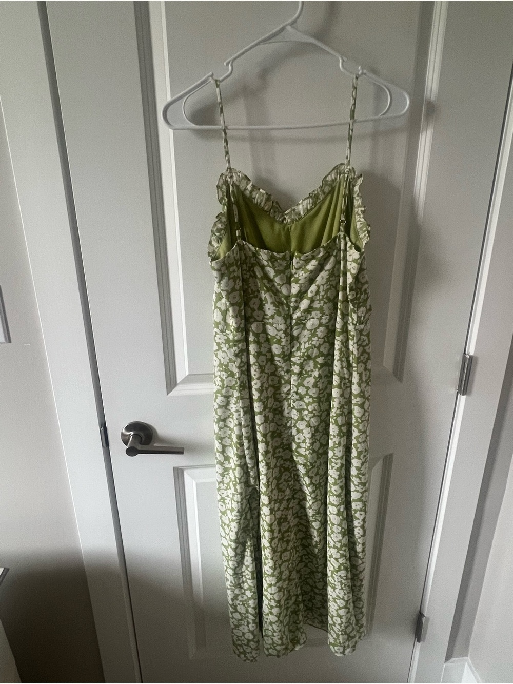 Lulus Timeless Touch Green Floral Print A-line Midi Dress - Size M - Picture 3 of 5